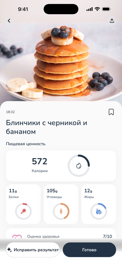 Пищевая ценность после сканирования