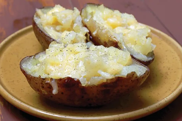 Фаршированный запечённый картофель