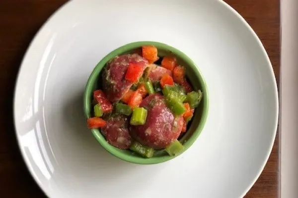 Салат из болгарского перца и картофеля